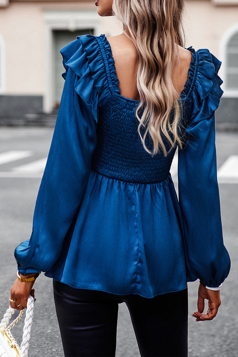 Puff Sleeves Blouse With Fungus - Fashionpara