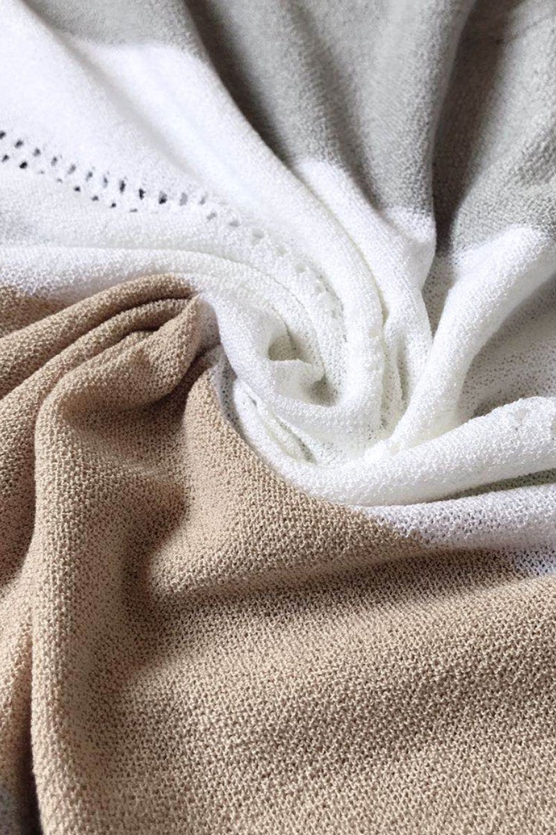 O Neck Patchwork Loose Sweater Fashionpara