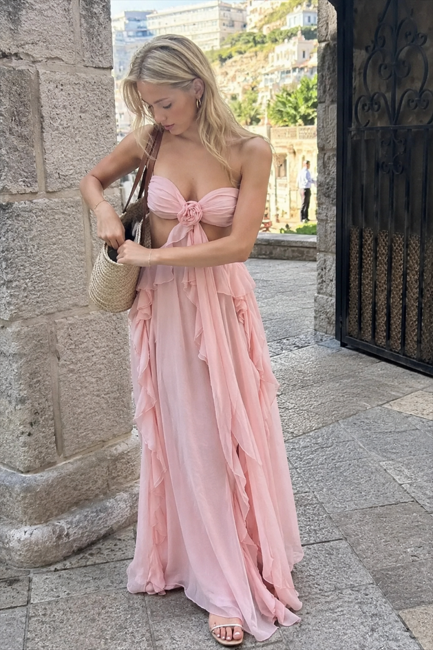 Backless Lace Maxi Dress