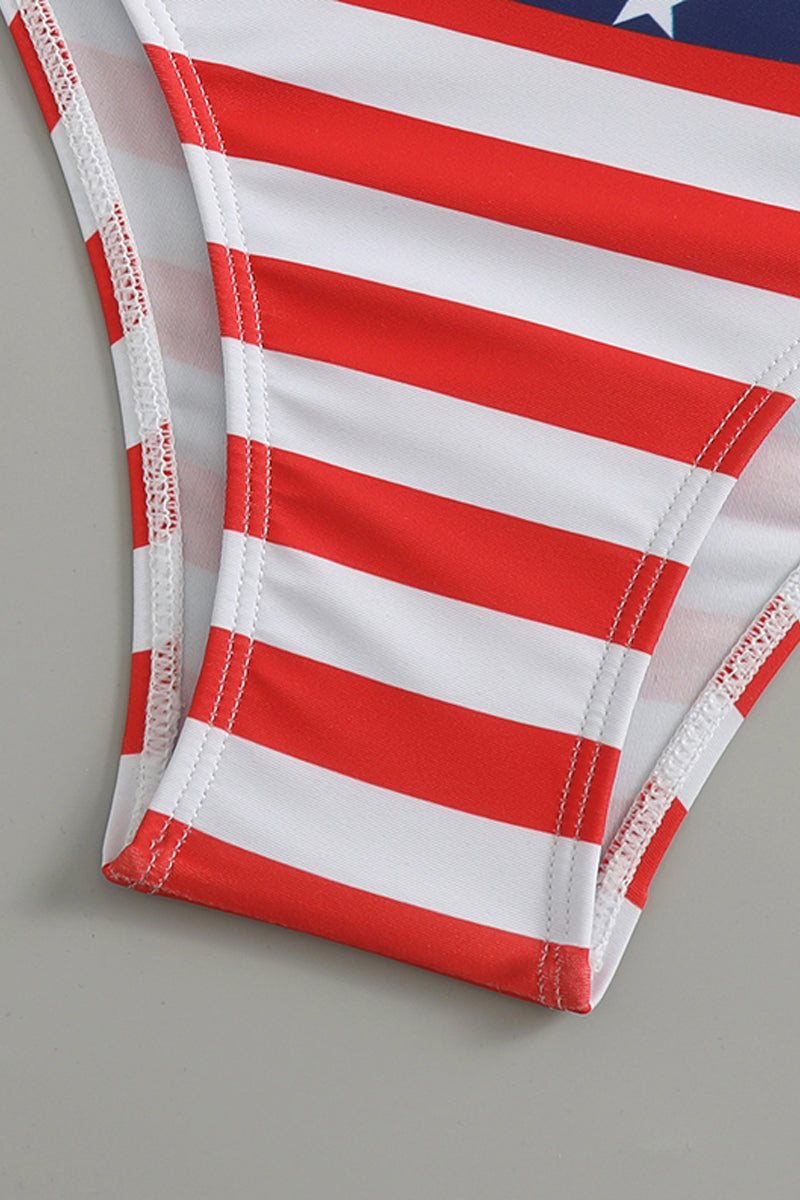 American Flag Halter Two Piece Swimwear