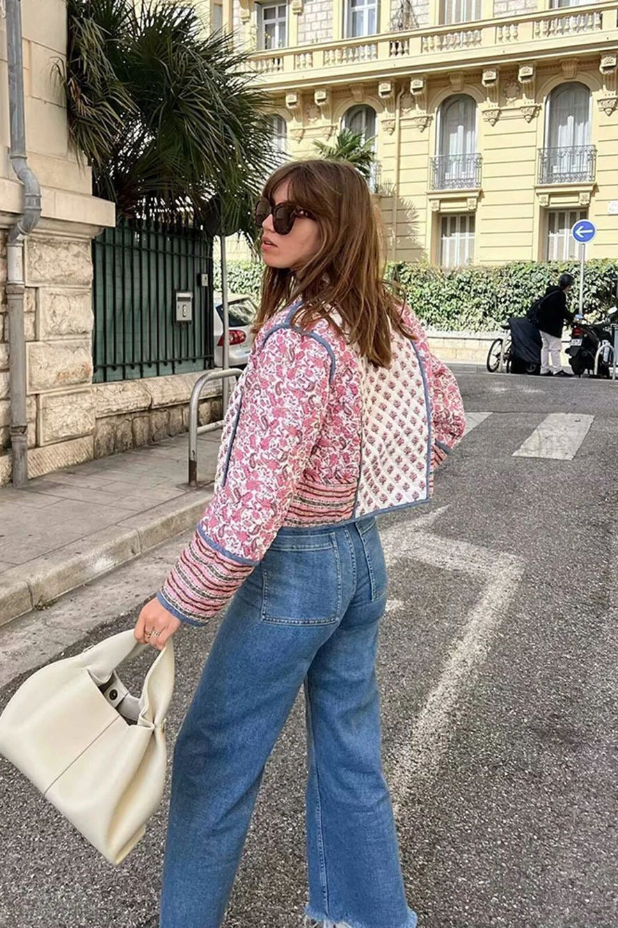 Reversible Printed Padded Coat for Versatile Streetwear Style