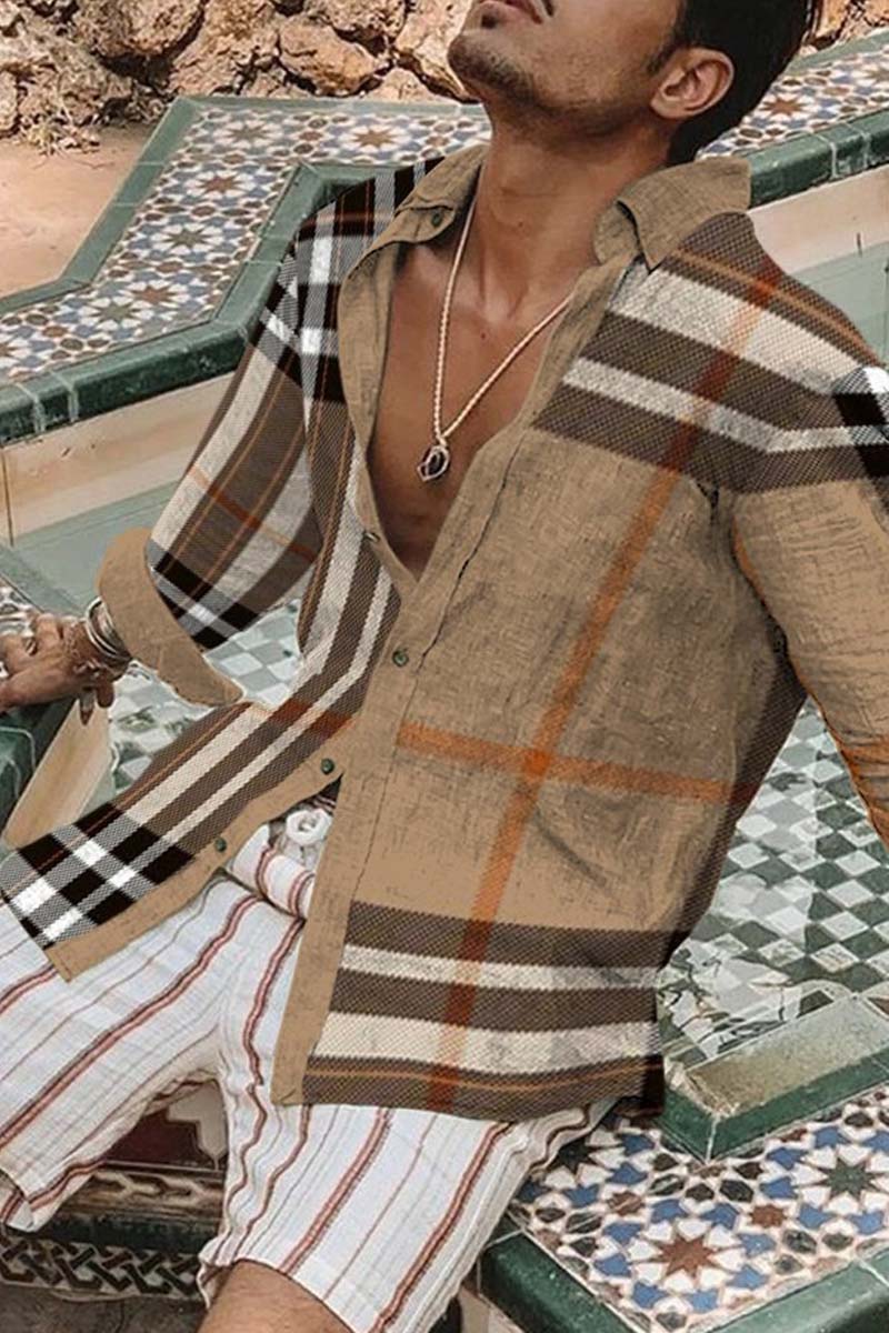 Men's Cotton&Linen Long-Sleeved Fashion Casual Shirt - Fashionpara