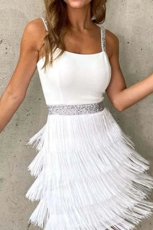 Tassel Low Cut Midi Dress