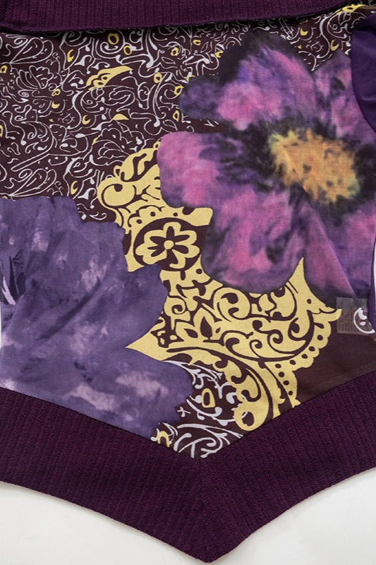 Mesh Paneled Fitted Short Length Blouse