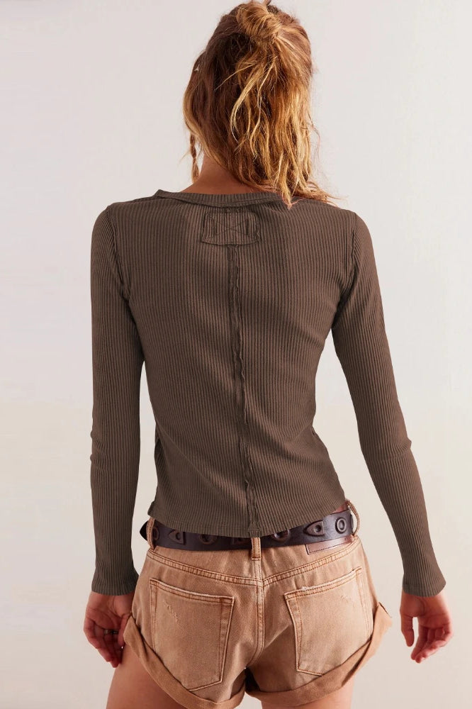 Slim Long Sleeve Ribbed Cardigan 7