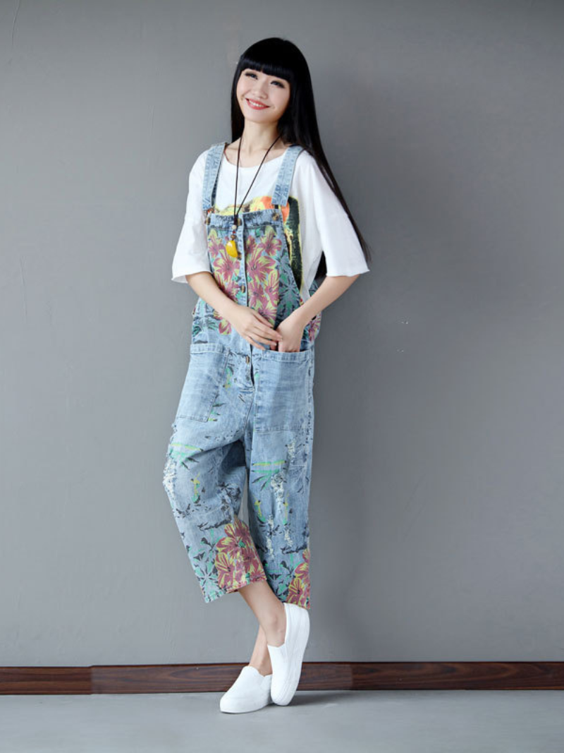 Found You Better Denim Loose Overall Dungarees - Fashionpara
