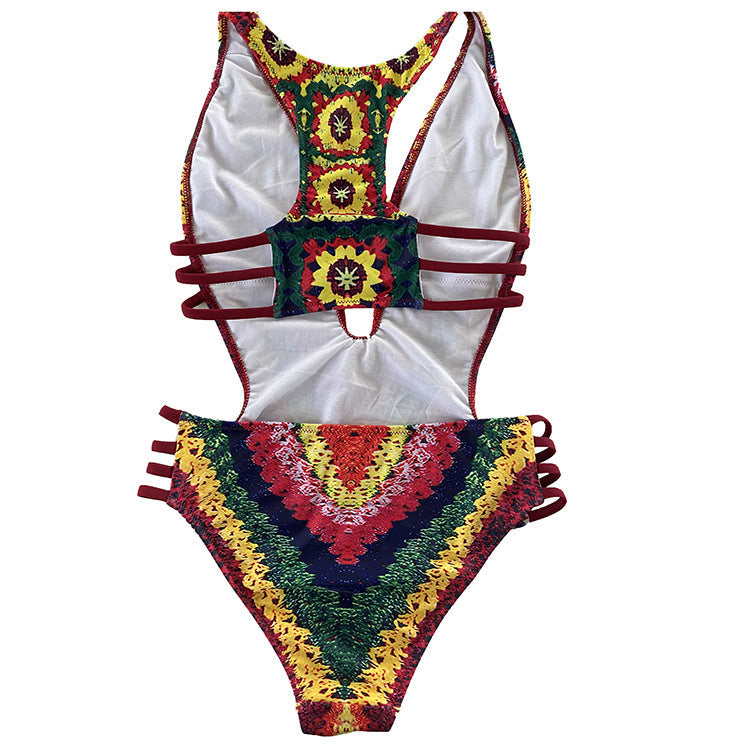 Rainbow Rope Print Bikini - Fashionpara