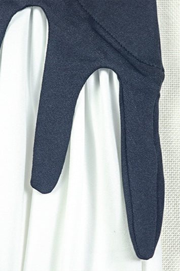 Black and White Color Block Waist-Cinching Maxi Dress