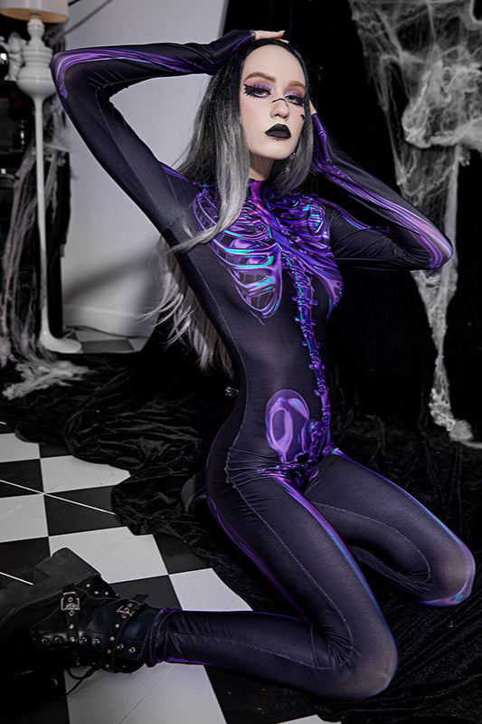 Gothic Street Print Long Sleeve Top Pants Two Pieces Set