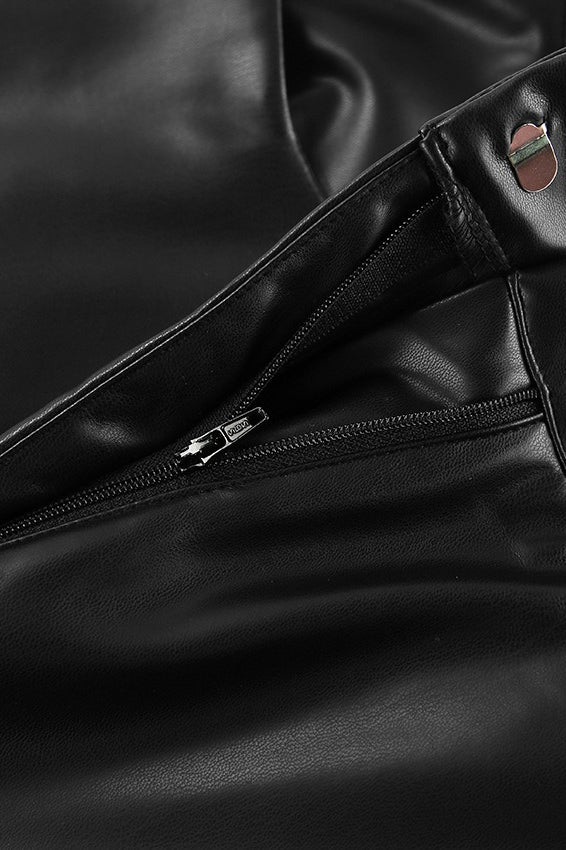 Vintage Fleece-Lined Leather Pants