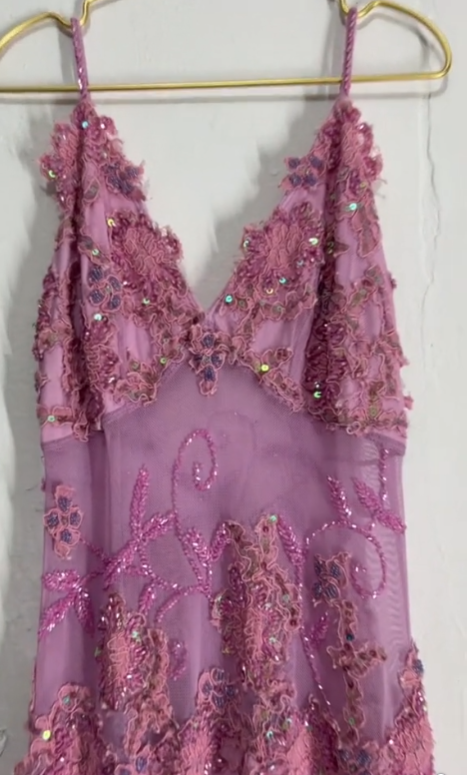 Beautiful A Line Spaghetti Straps Pink Long Prom Dresses Backless Tulle Evening Gowns