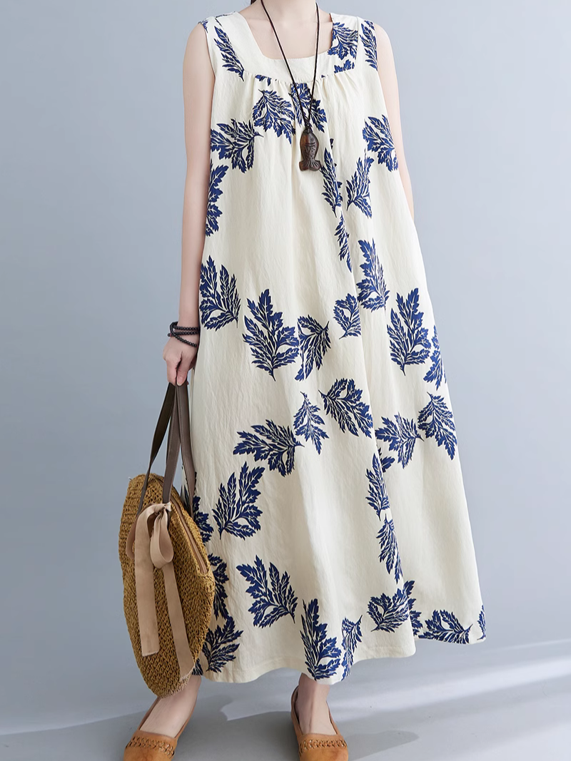 Sleeveless Tiered Comfy A-Line Dress - Fashionpara