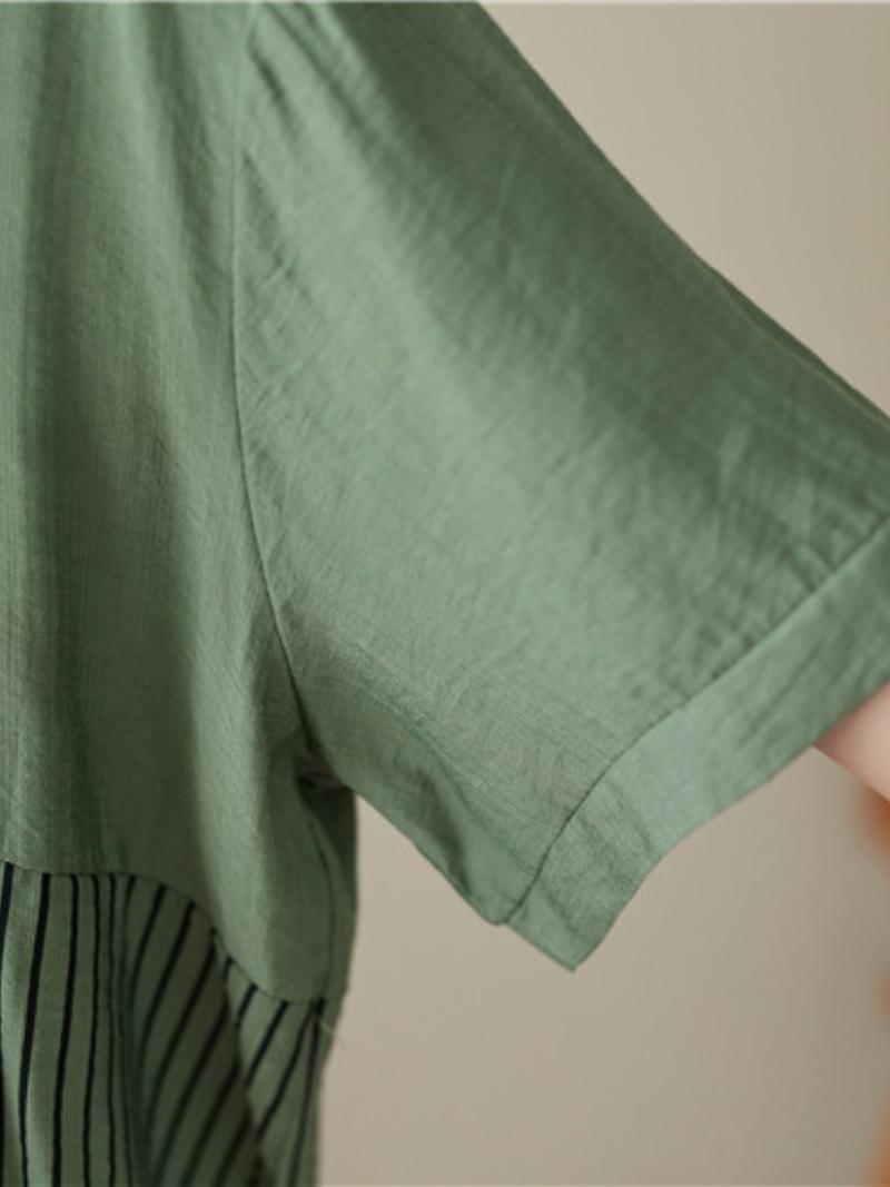 Sunshine Haven Graceful Striped Tops - Fashionpara