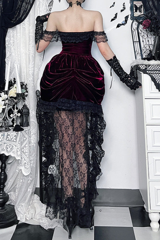 Layered Train Gothic Dress
