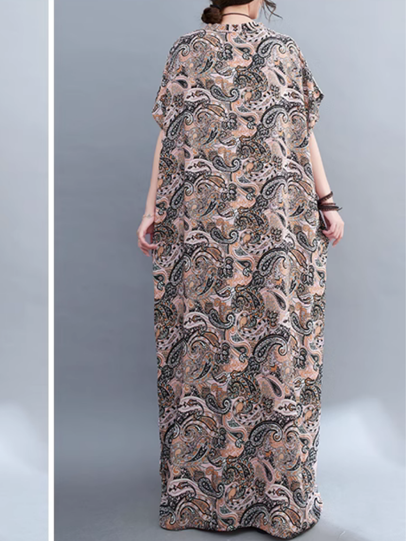 Beach Goddess Casual Printed Kaftan Dress - Fashionpara
