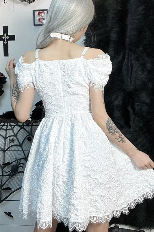 Puff Sleeve Mini Gothic Dress
