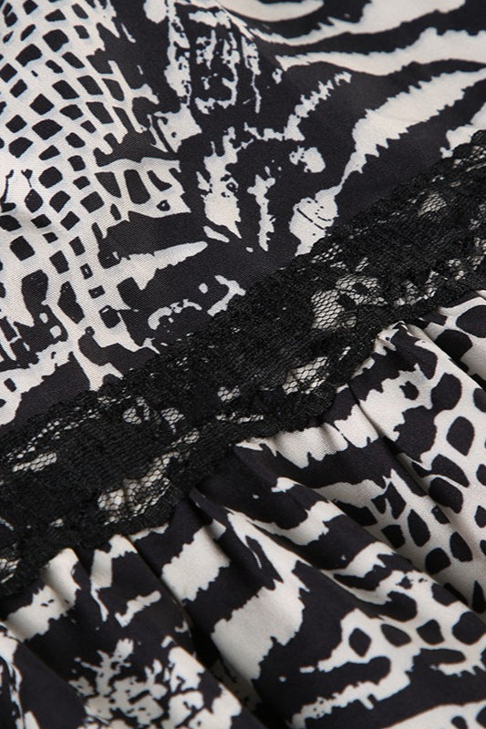 Vintage Flowy Tiered Maxi Skirt