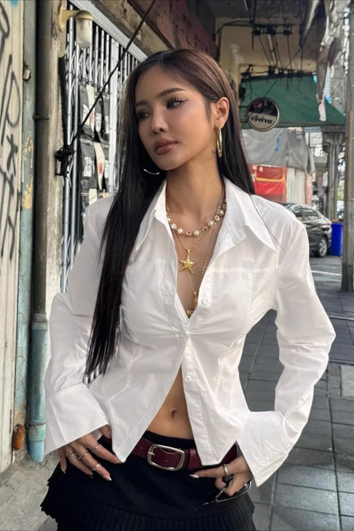 Sexy Smocked Waist Blouse