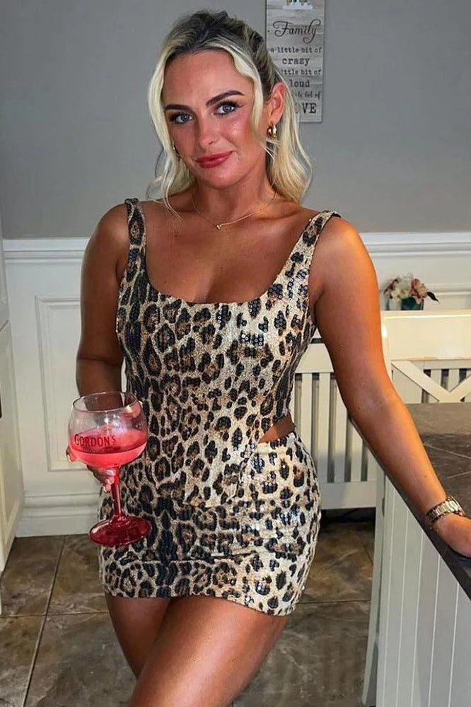 Leopard Print Mini Dress