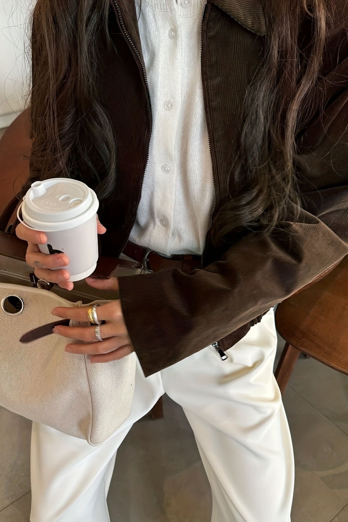 Corduroy Point Collar Bomber Jacket 4