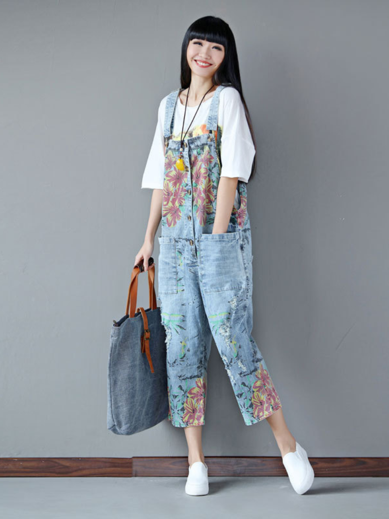 Found You Better Denim Loose Overall Dungarees - Fashionpara