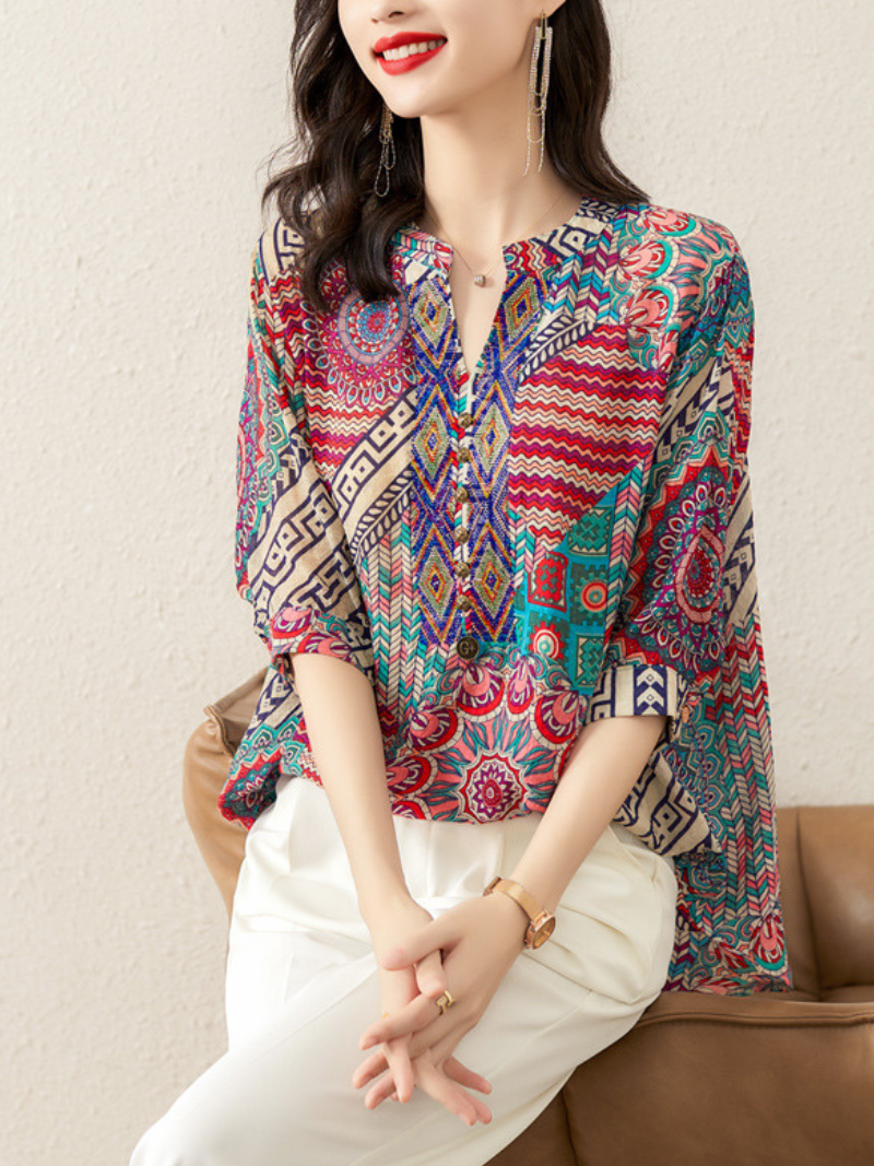 Is My Dreamy Printing Short-Sleeved Tops - Fashionpara