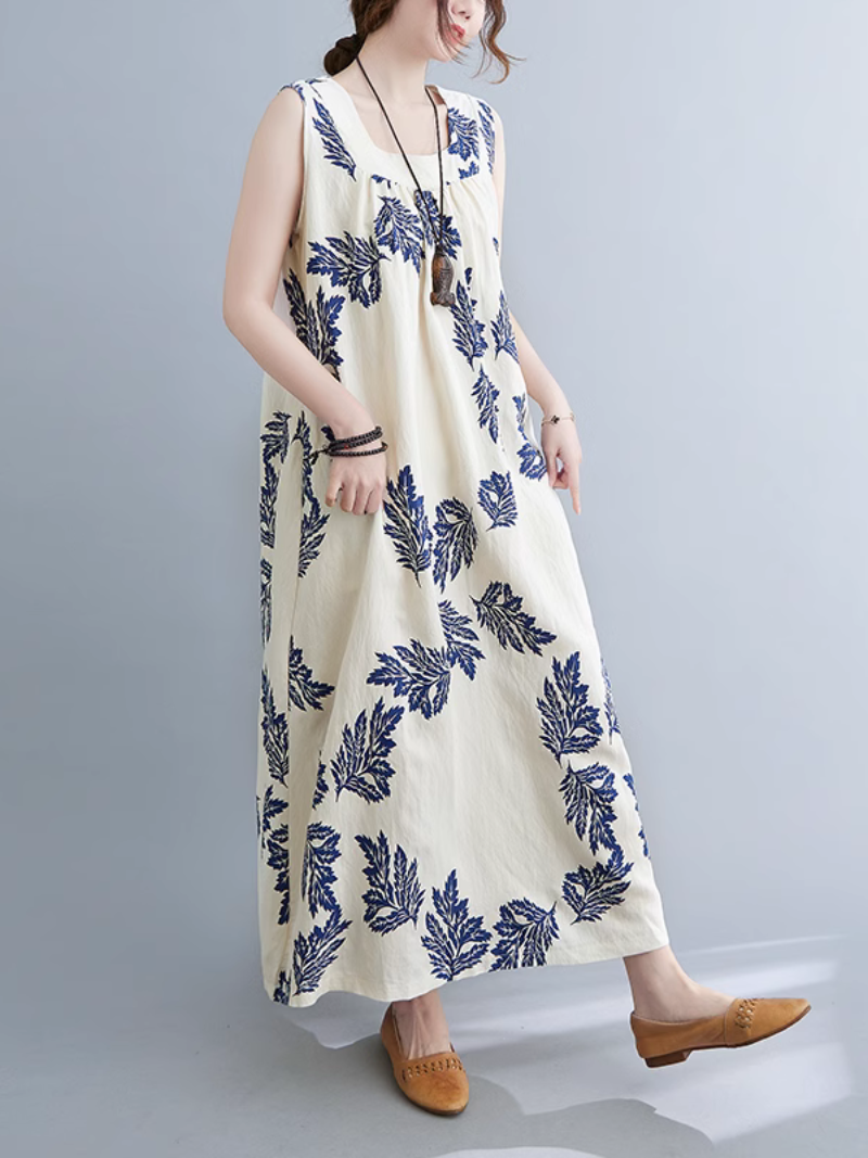Sleeveless Tiered Comfy A-Line Dress - Fashionpara