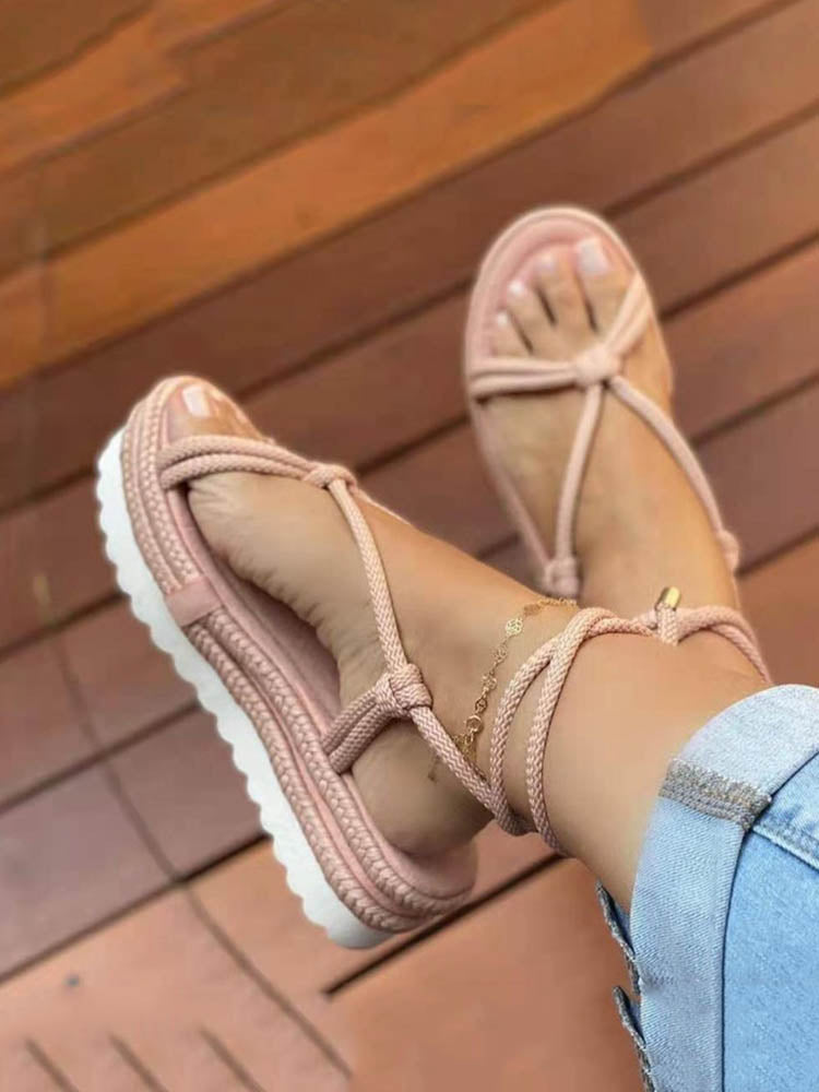 Thick-Soled Rope Sandals