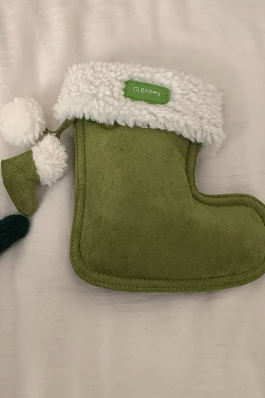 Cute Boot Shape Suede Fuzzy Crossbody Bag Mini Phone Bag