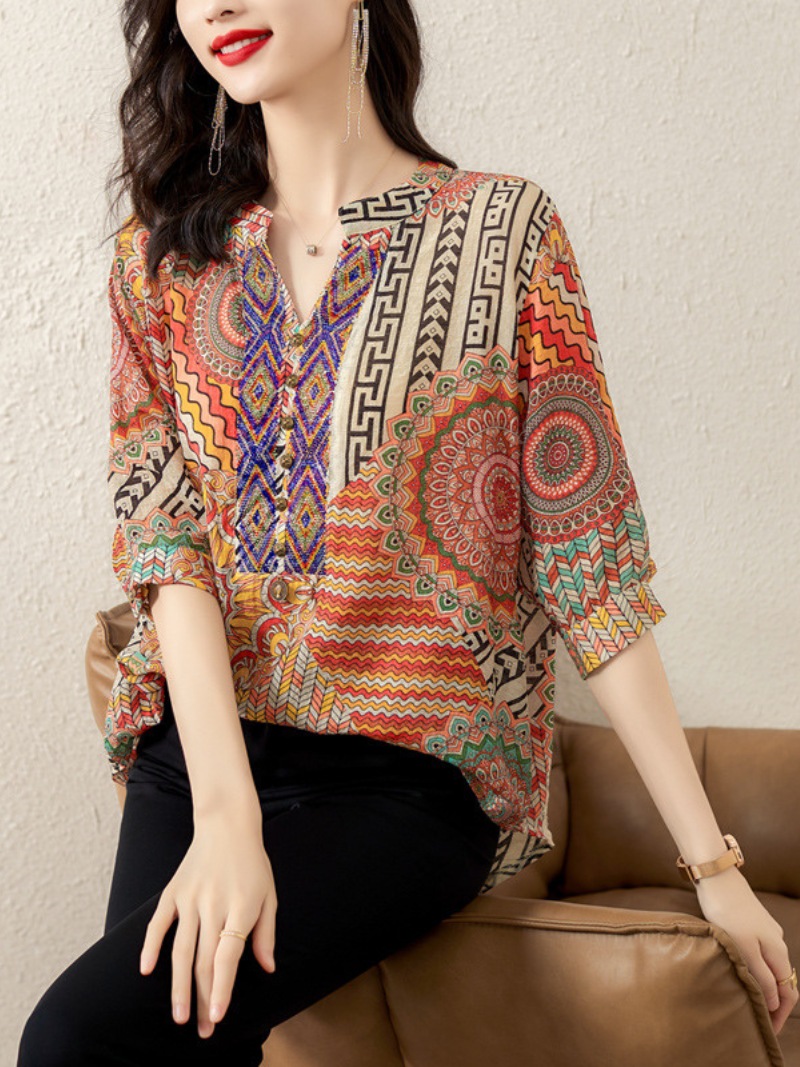 Is My Dreamy Printing Short-Sleeved Tops - Fashionpara