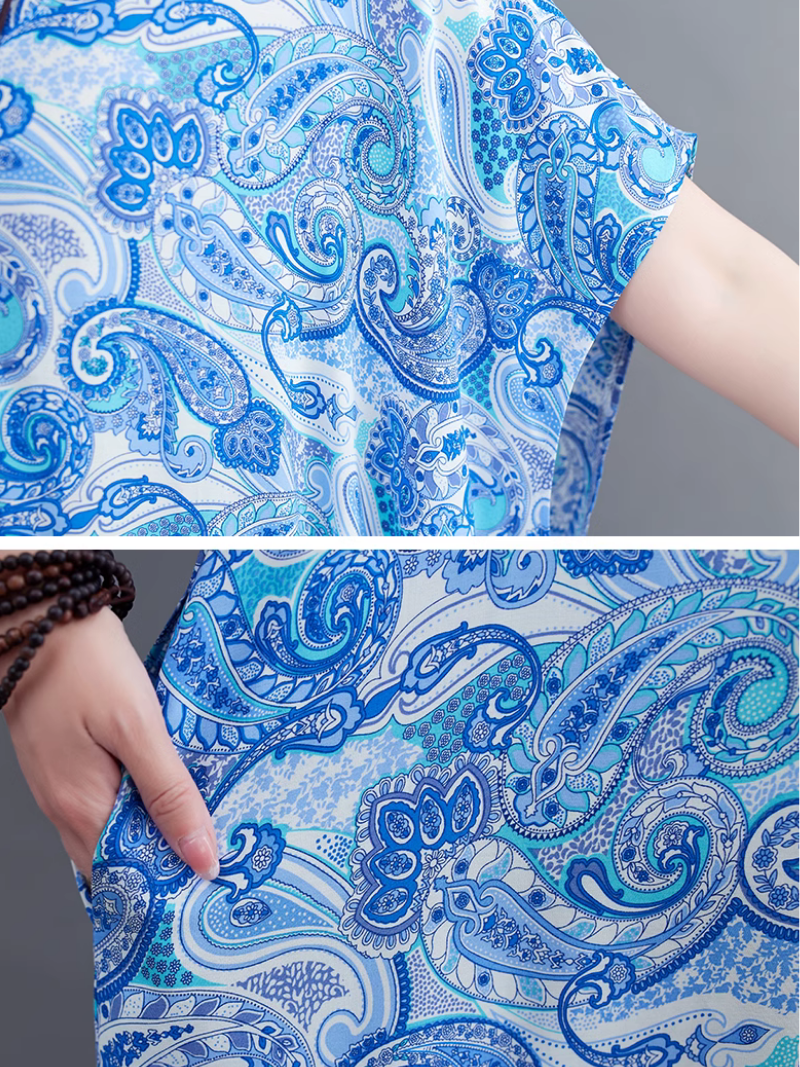 Beach Goddess Casual Printed Kaftan Dress - Fashionpara