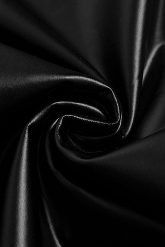 Elegant PU Panel Bodycon Mini Dress