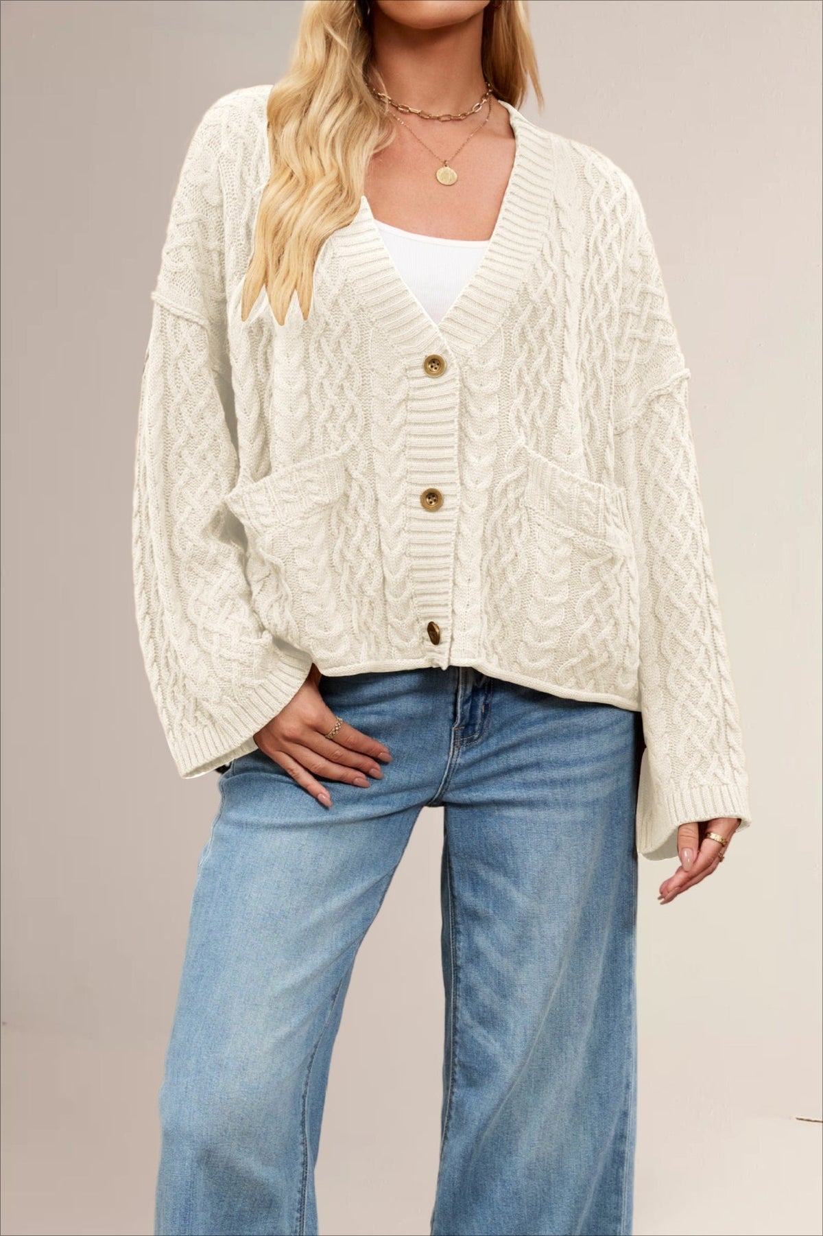 Cable Knit Oversized Cardigan 6