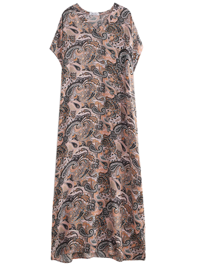 Beach Goddess Casual Printed Kaftan Dress - Fashionpara