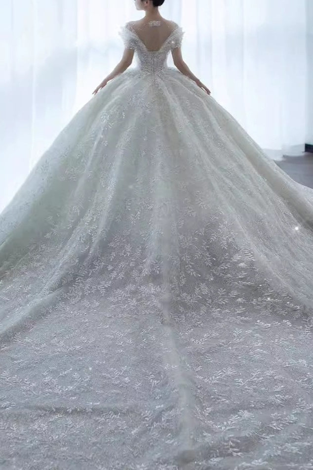 Beaded A Line Wedding Dress