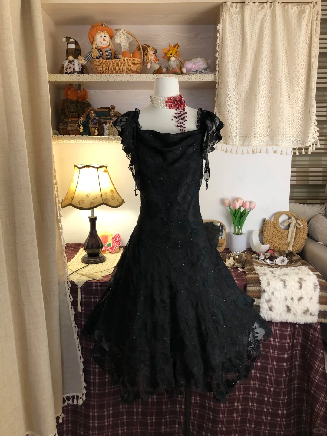 Elegant Black Lace A Line Short Prom Dress Cocktail Dress Formal Homecoming Dress D558