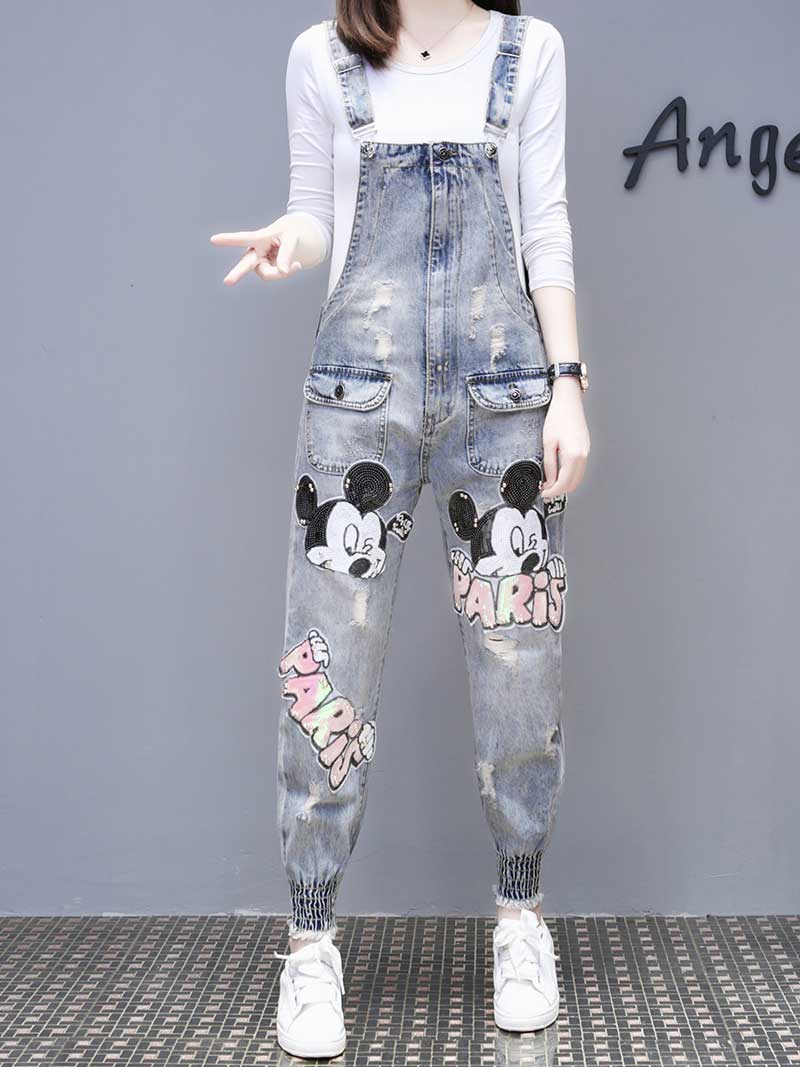 Falling in Love Denim Overall Dungaree - Fashionpara