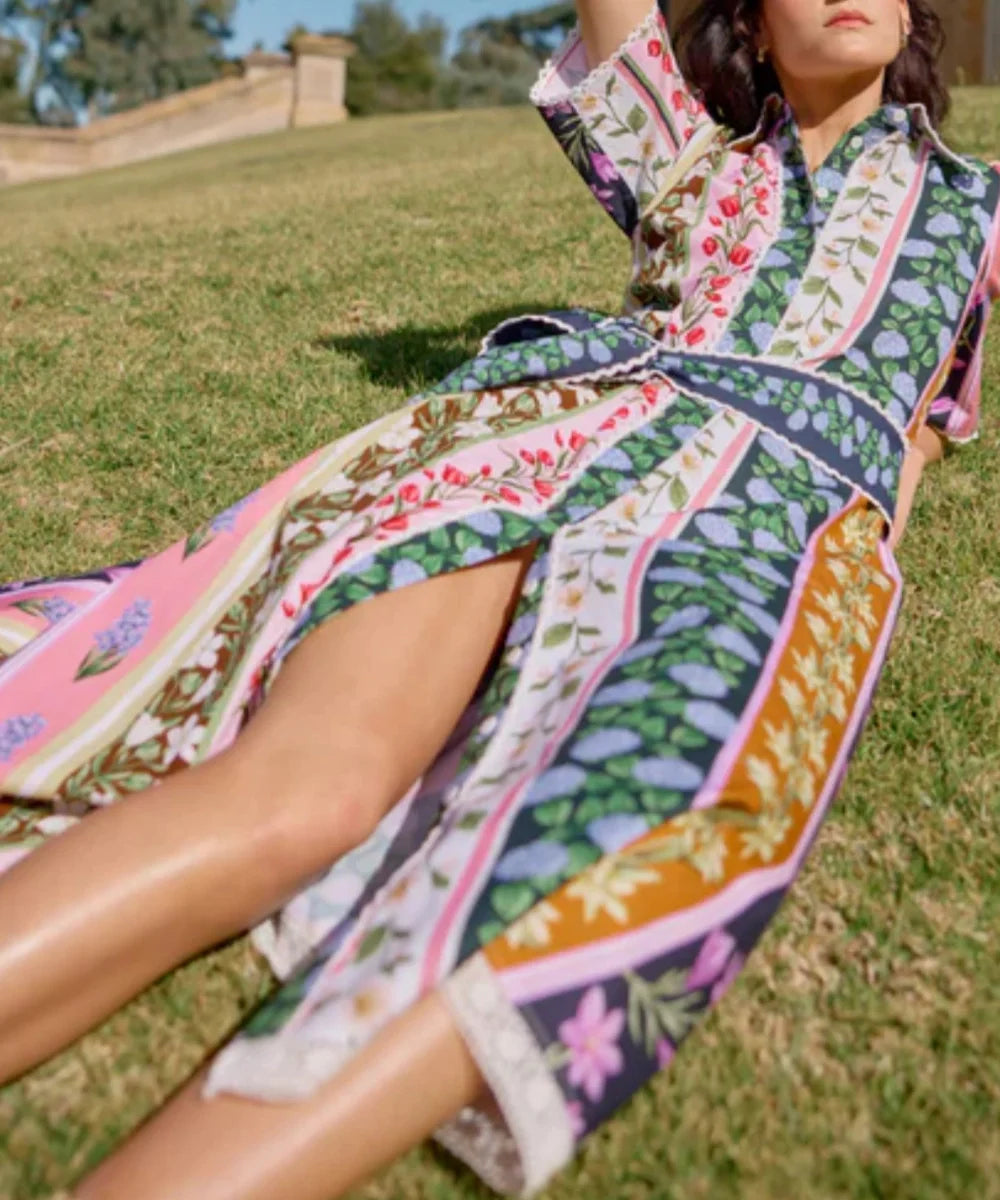 Vintage Garden Lace Midi Dress - Fashionpara