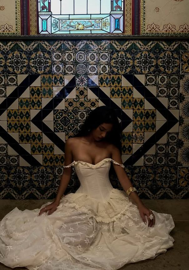 Vintage Ball Gown Off the Shoulder Satin Lace Prom Dress Wedding Dress