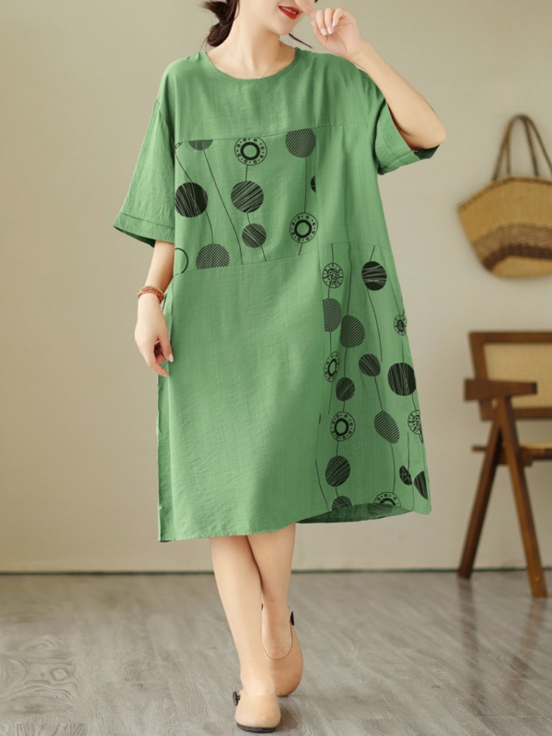 Take My Soul Round neck A-line Dress - Fashionpara