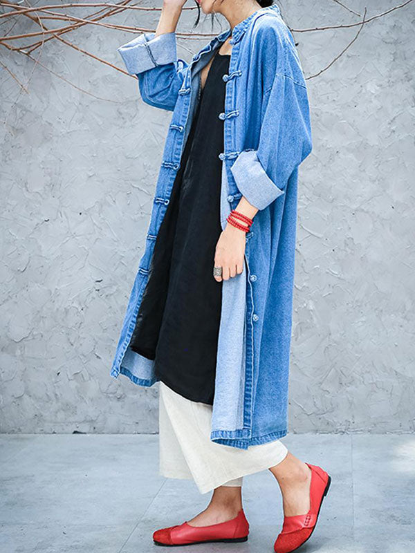 Slouch Pocket Denim Coat 4
