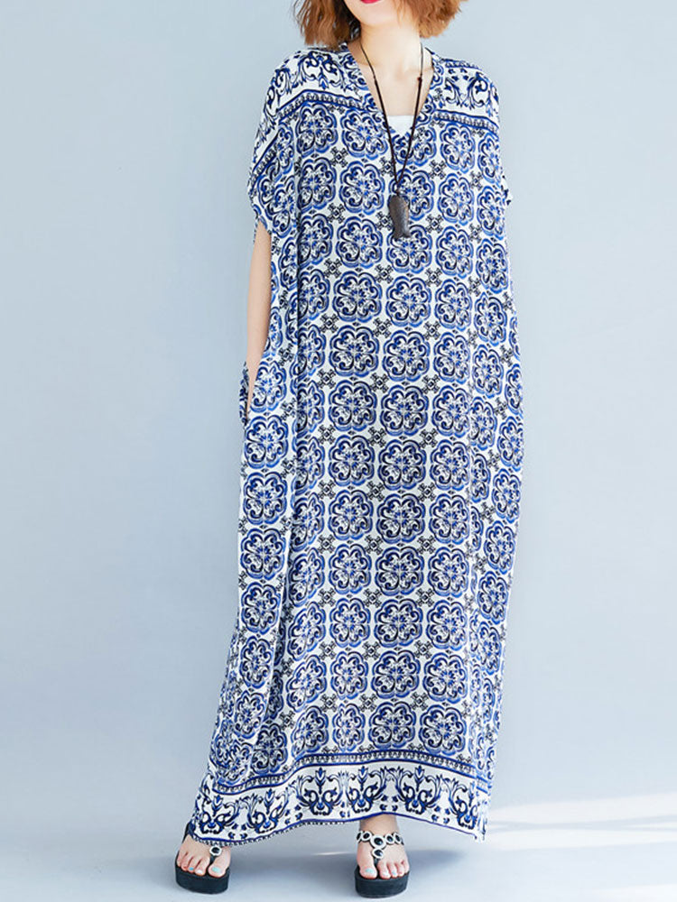 Took A Walk Kaftan Dress - Fashionpara