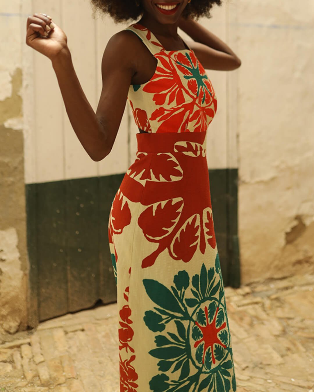 Unique Print Maxi Dress - Fashionpara