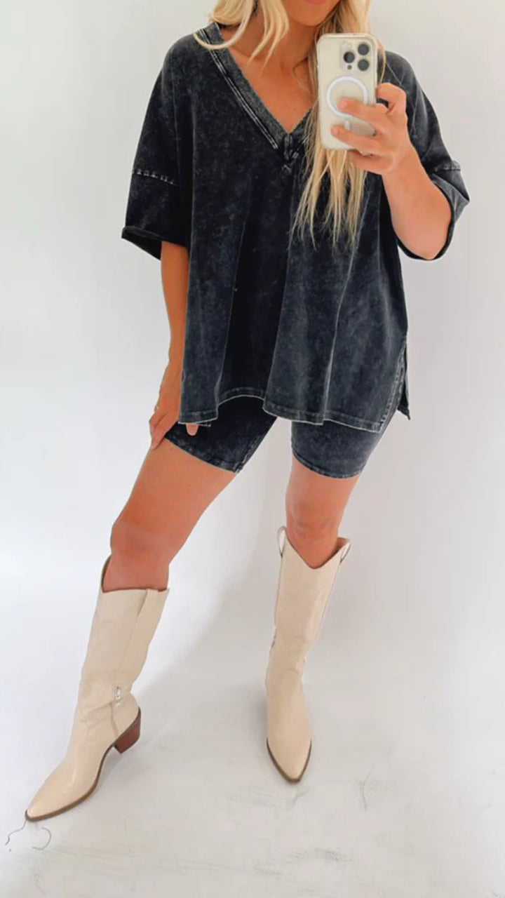 WOMEN'S SUMMER WASHED SET - Fashionpara