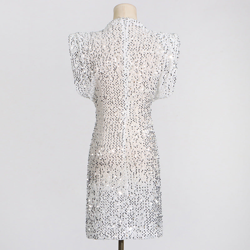 Party On Mini Dress - Silver - Fashionpara