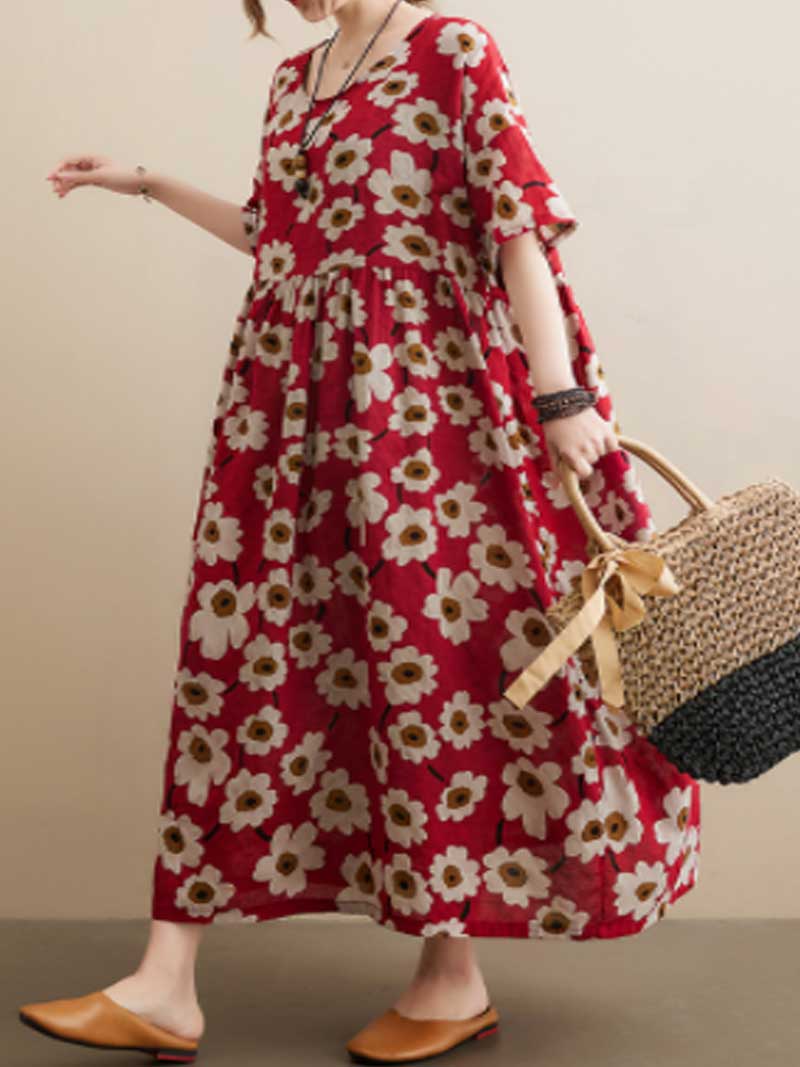 Giving Love Floral Smock Dress - Fashionpara