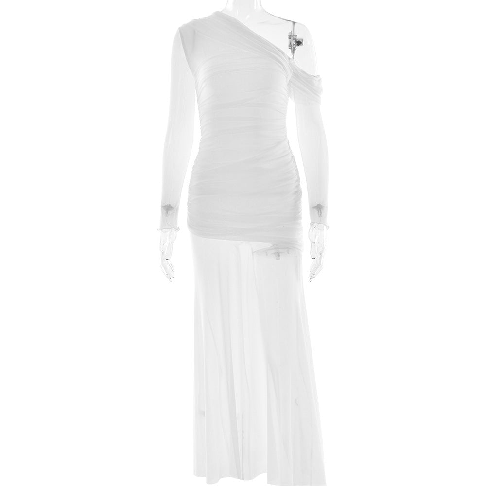 Soprano One-Shoulder Dress - White