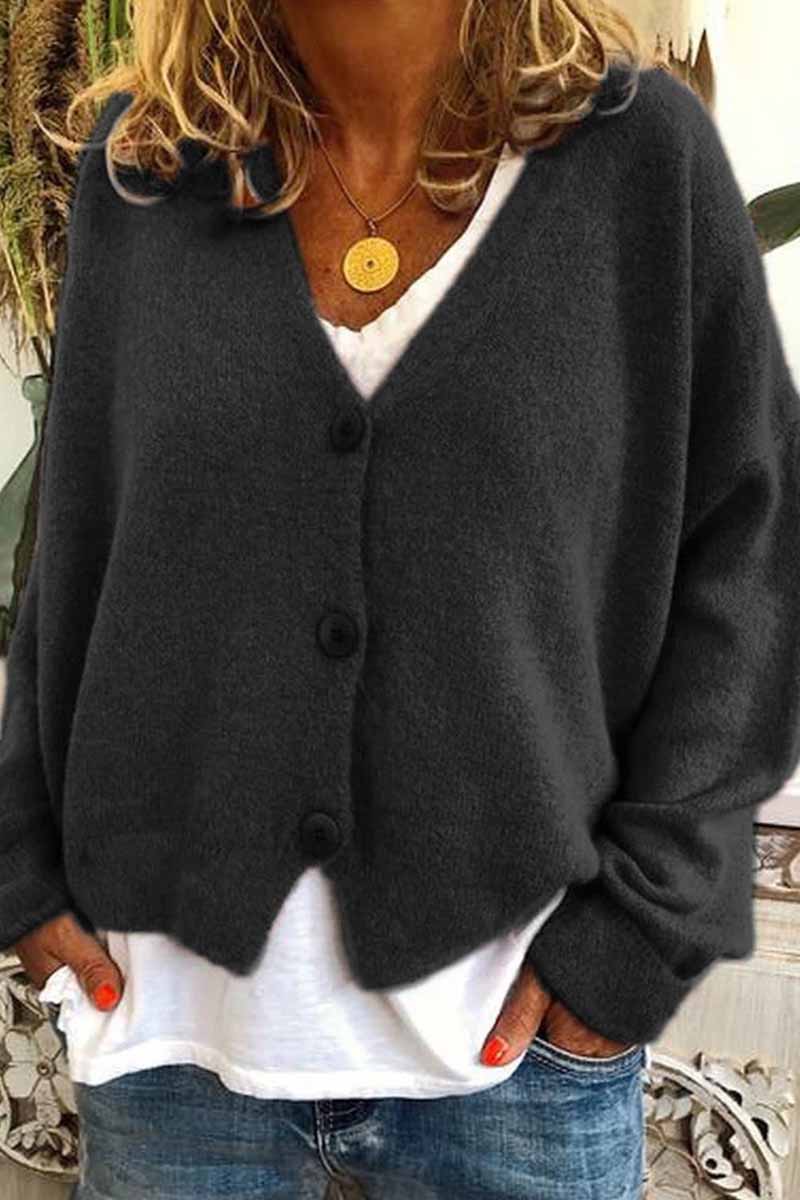 Florcoo Cozy Loose Knitted Cardigan for Effortless Style