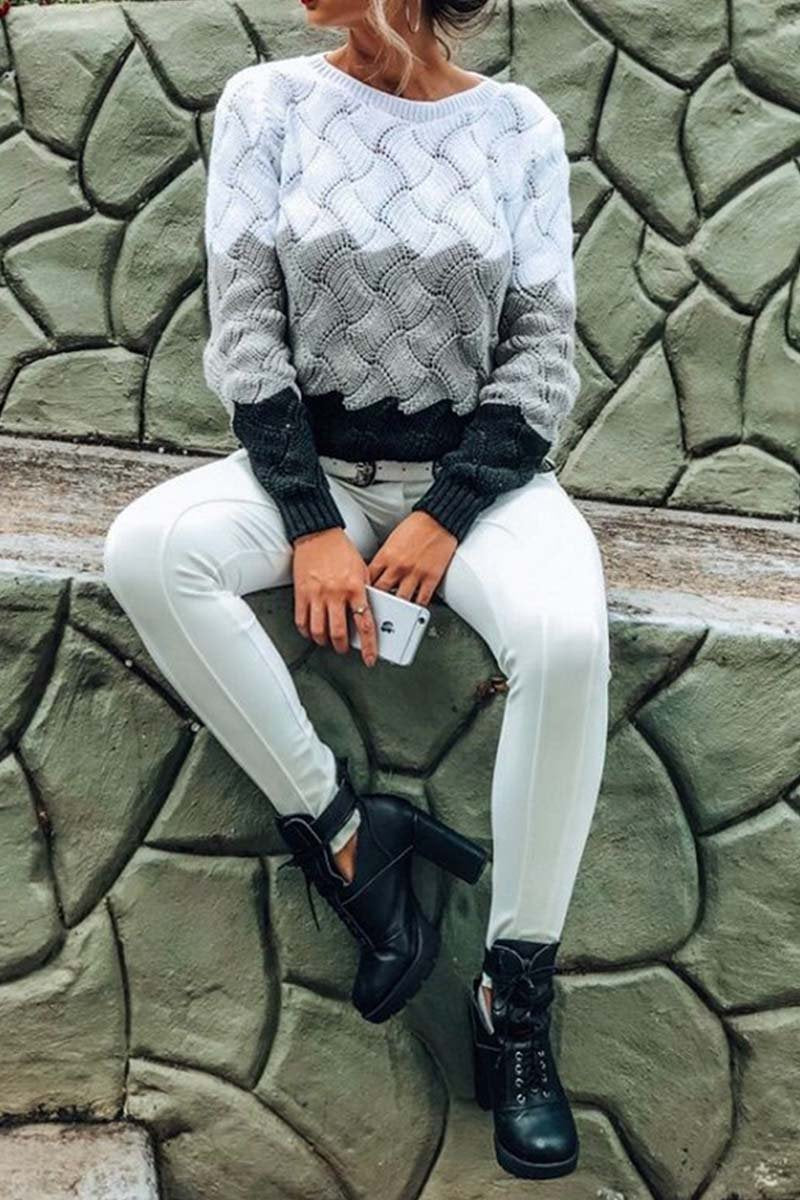 Florcoo Classic O Neck Knit Sweater for Effortless Style