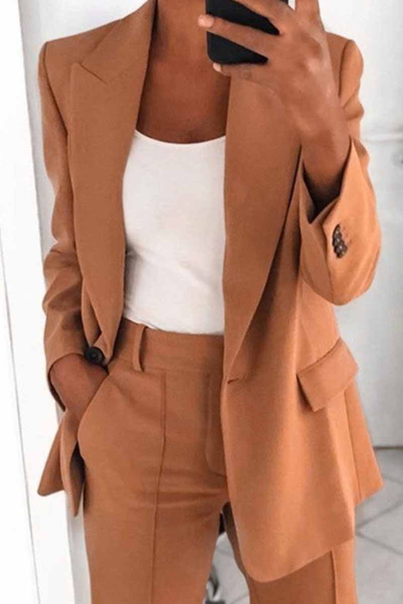 Florcoo Slim Fit Two-Piece Fashion Blazer Set in 5 Colors